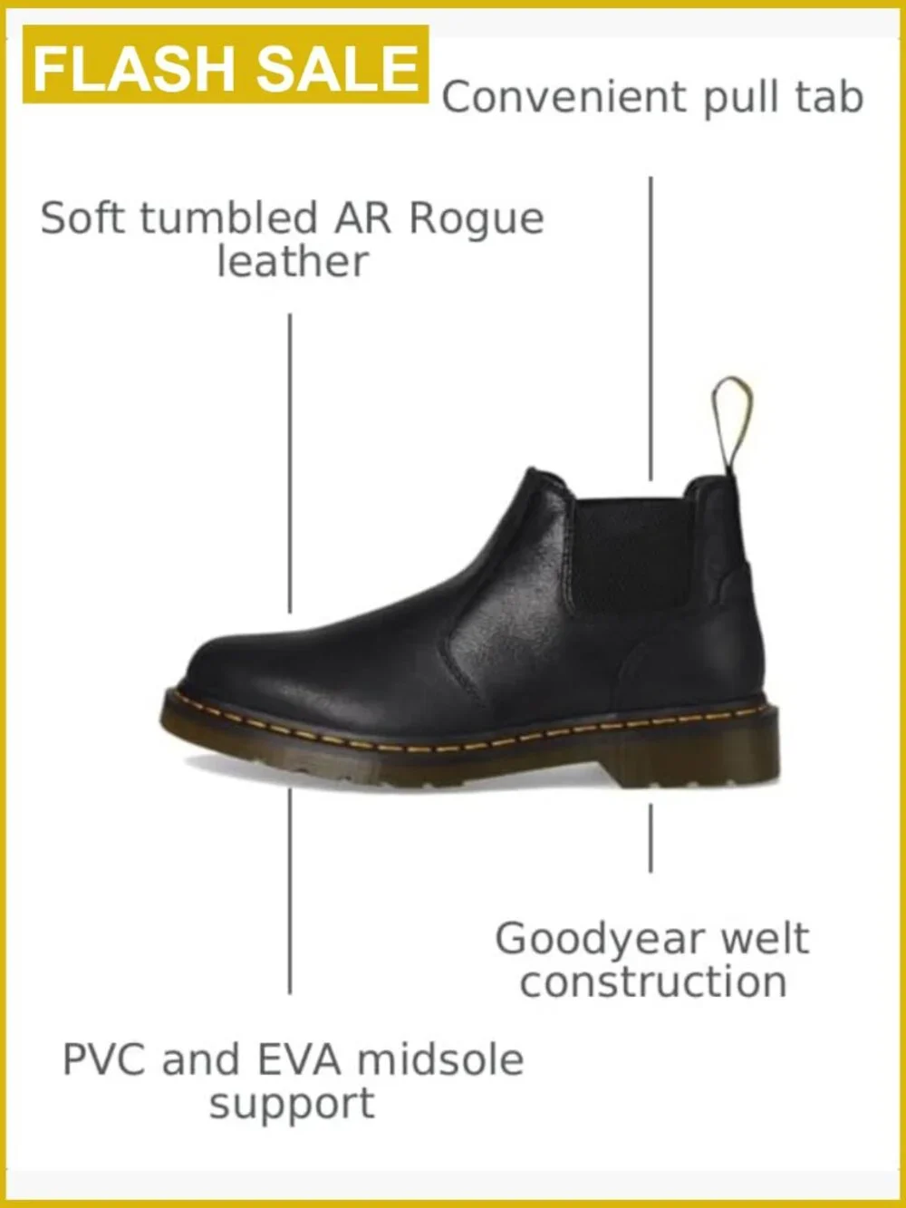 Full Grain Leather Chelsea Boots - Ankle High Slip On